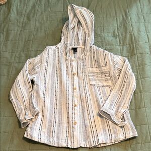 Art Class Striped Hooded Kids Shirt